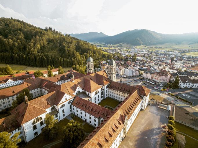 View over Einsiedeln Abbey