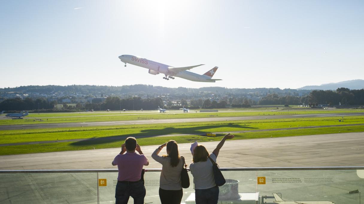 Arriving to Zurich by Plane