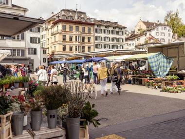 Blumen- und Gemüsemarkt Rathaus/Gemüsebrücke